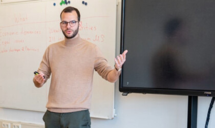 Docent voor scherm