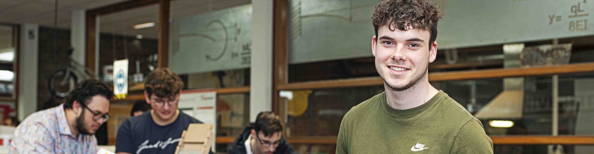 Portrait of an Engineering student in a classroom