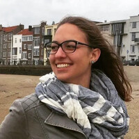 HZ-student Lyubov from Bulgaria is photographed laughing