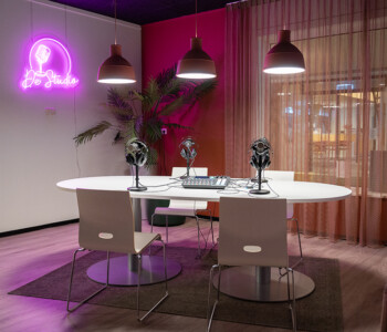 Podcast studio at the HZ in Vlissingen