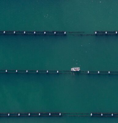 Luchtfoto aquacultuur
