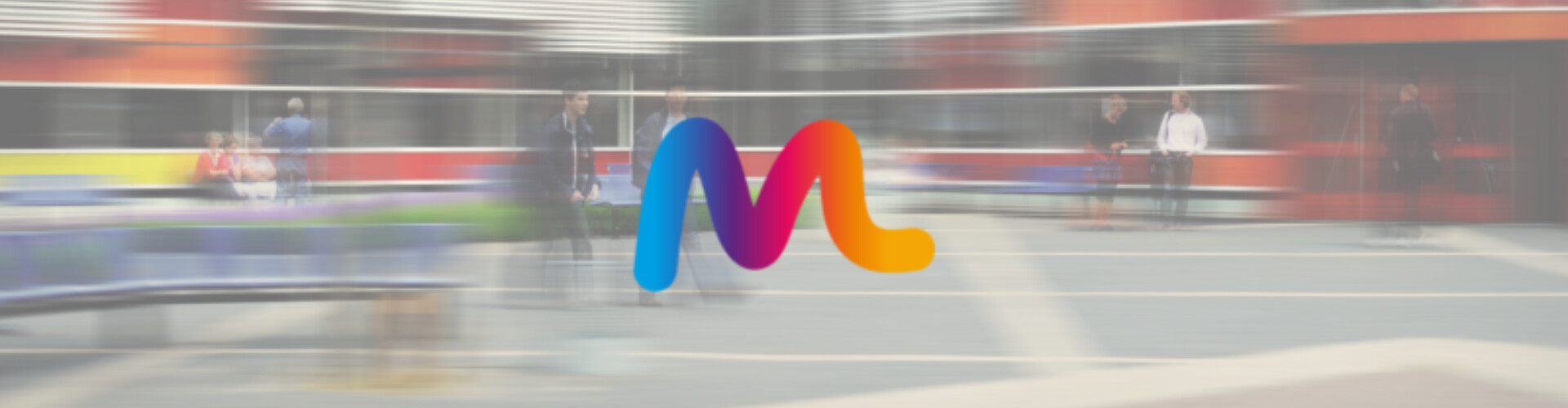 Wazige achtergrond van de HZ in Vlissingen met het logo van de Changemakers op de voorgrond