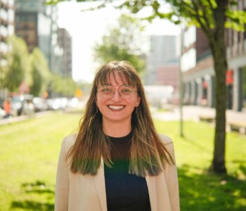 Theresa at her internship