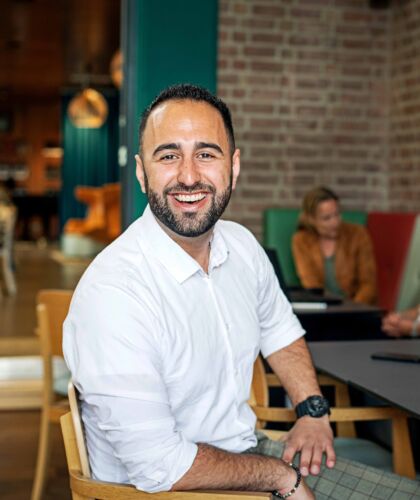 Portret van Saman, student Social Work