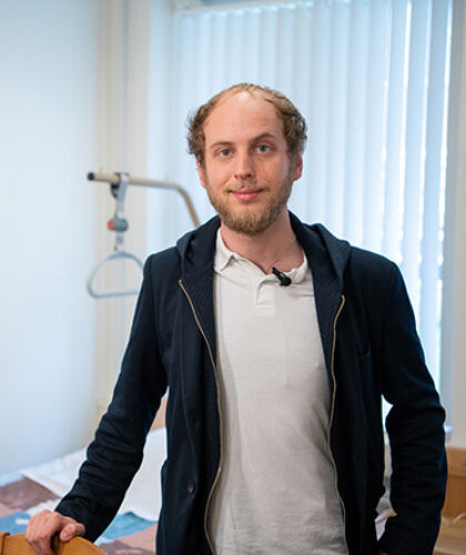 Portret van Donnie, student Verpleegkunde