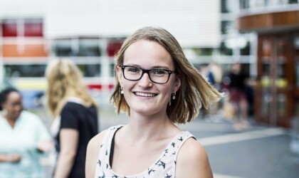 Portret van vrouwelijke student bij de HZ in Vlissingen