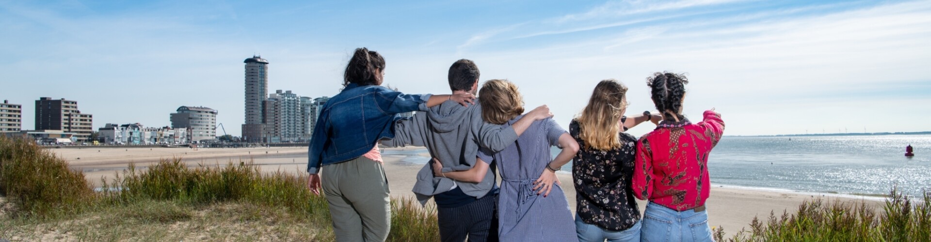 HZ students at the beach in Vlissingen Zeeland