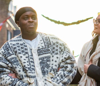 International students walking through the city centre of Middelburg