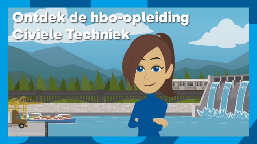 Animatiebeeld van uitlegvideo over Civiele Techniek