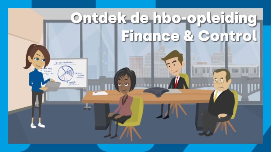 Animatie beeld van een uitlegvideo over Finance & Control