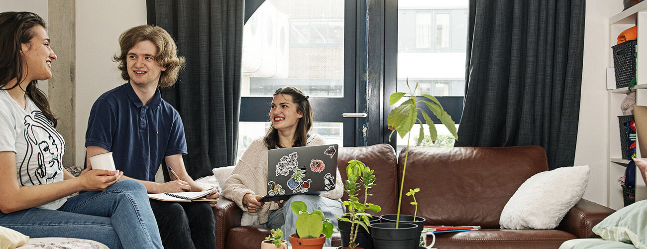 A group of international students with a divers cultural background living together at Campus in student housing in Zeeland, the Netherlands, while studying at HZ University of Applied Sciences.